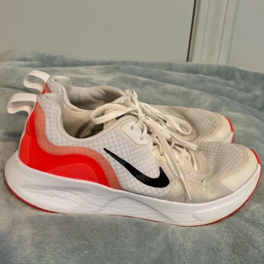 Red and white adidas